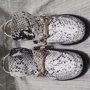 Silent D Karari Snakeskin Design Leather Slip-on Ankle Boots Size 7 (EU sz37)